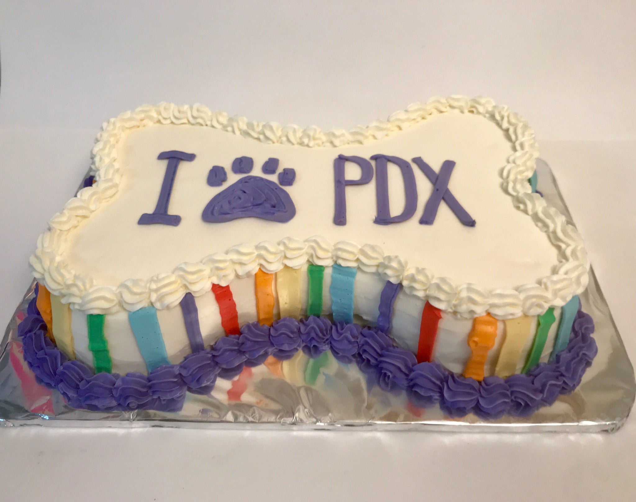 custom doggy bowl mini cake design with bone for client | Flickr